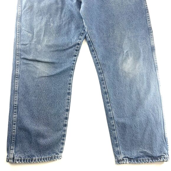 Cabela's Blue Jeans Men's Size 42x30 Brown Flannel Lined Relaxed Denim High Rise - Picture 3 of 14